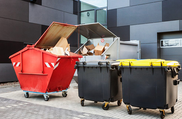 What is the difference between a Skip Bin and a Trash Receptacle?